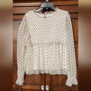 Belle Du Jour Polka Dot Blouse